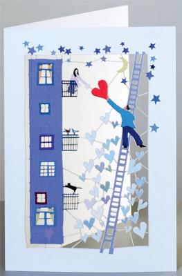 Opakowanie Karnet PM155 wycinany + koperta Drabina Ślub