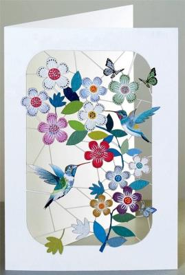 Opakowanie Karnet PM263 wycinany + koperta Kolibery