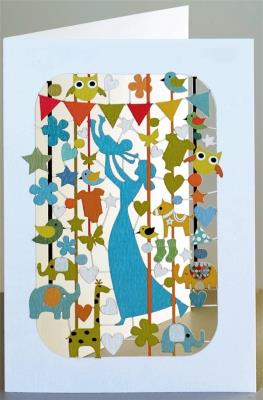 Opakowanie Karnet PM280 wycinany + koperta Narodziny