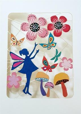 Opakowanie Karnet PM317 wycinany + koperta Wróżka i motyle