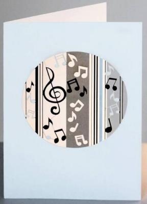 Opakowanie Karnet PM40 wycinany + koperta Nuty