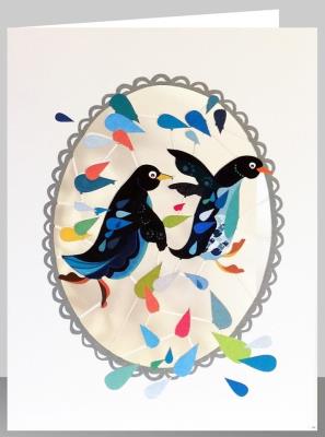 Opakowanie Karnet PM507 wycinany + koperta Pingwiny