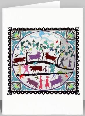 Opakowanie Karnet PM559 wycinany + koperta Natura