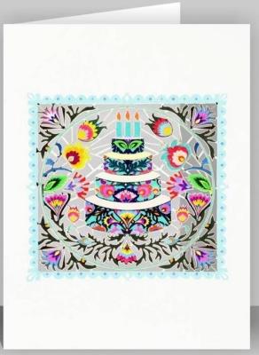 Opakowanie Karnet PM567 wycinany + koperta Folk - tort