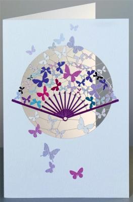 Opakowanie Karnet PM693 wycinany + koperta Wachlarz - motyle