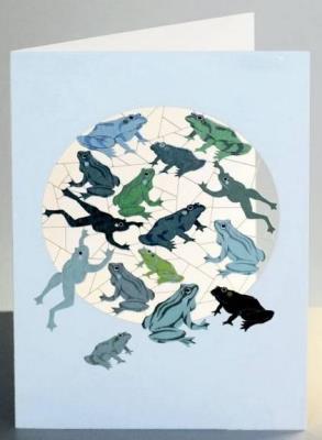 Opakowanie Karnet PM854 wycinany + koperta Żaby