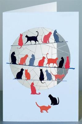 Opakowanie Karnet PM855 wycinany + koperta Koty