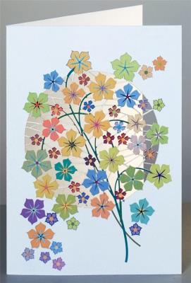 Opakowanie Karnet PM918 wycinany + koperta Żółte kwiaty