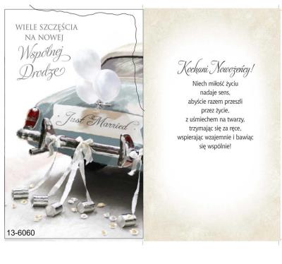 Opakowanie Karnet Ślub kieszonką + koperta ARGUS