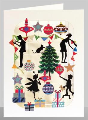 Opakowanie Karnet XP46 wycinany + koperta Święta Dekorowanie