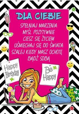 Opakowanie Karnet Young B6 + koperta nr 024 Urodziny