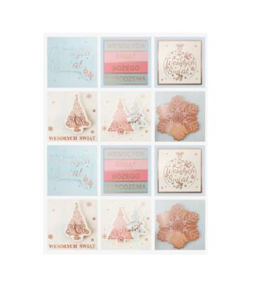 Opakowanie Karnety samoprzylepne do prezentów pastelowe 24szt