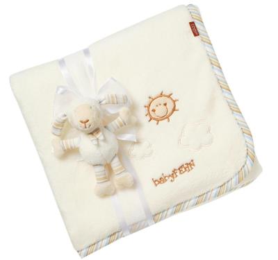 Opakowanie Kocyk z maskotką Owieczka 13 cm