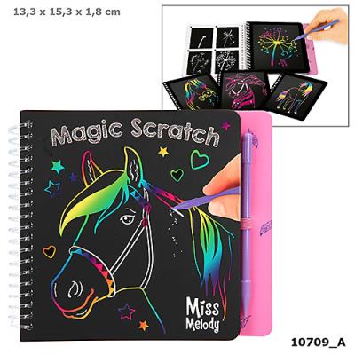 Opakowanie KOLOROWANKA ZDRAPYWANKA MAGIC SCRATCH MINI MISS MELODY 10709A