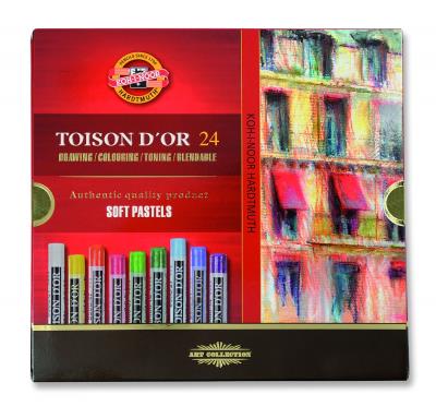 Kredki Pastele suche Toison D'or 24 kolory. Autor: Opracowanie zbiorowe. SmakLiter.pl Okładka książki Kredki Pastele suche Toison D'or 24 kolory