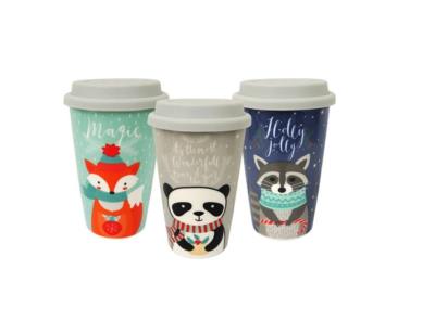 Opakowanie Kubek porcelanowy z przykrywką Świąteczny (6szt)