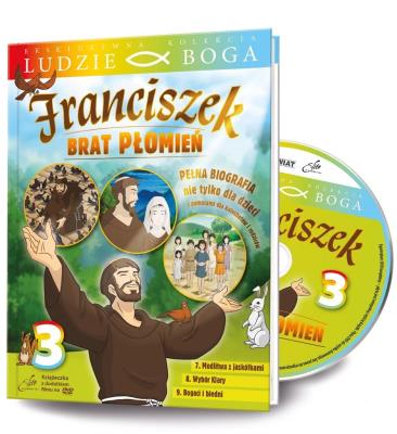 Ludzie Boga. Św. Franciszek. Brat Płomień cz.3 DVD. Autor:   Praca zbiorowa. SmakLiter.pl Okładka książki Ludzie Boga. Św. Franciszek. Brat Płomień cz.3 DVD