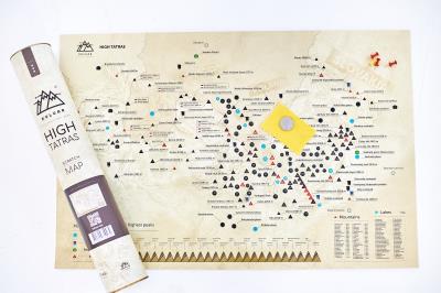 Opakowanie MAPA ZDRAPKA SZCZYTÓW GÓRSKICH TATRY WYSOKIE TUBA