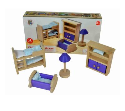 Opakowanie Meble dla lalek drewniane - Sypialnia