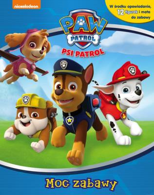 Okładka książki MOC ZABAWY 12 FIGUREK I MATA DO ZABAWY  PSI PATROL