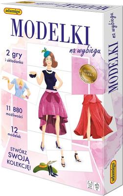 Modelki na wybiegu - gra. Wydawca: Adamigo. SmakLiter.pl Opakowanie Modelki na wybiegu - gra