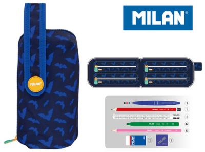 Opakowanie Multipiórnik MILAN owalny z 4 piórnikami BATS & BITES nietoperze