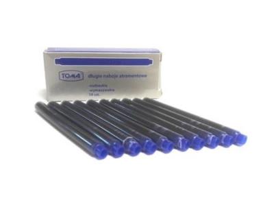 Naboje do piór długie niebieskie 10szt TOMA. Wydawca: TOMA. SmakLiter.pl Opakowanie Naboje do piór długie niebieskie 10szt TOMA