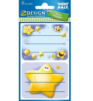 Opakowanie Naklejki na książki i zeszyty - Gwiazdki