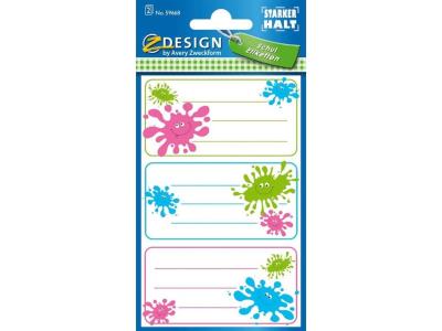 Opakowanie Naklejki na książki i zeszyty - Kleksy