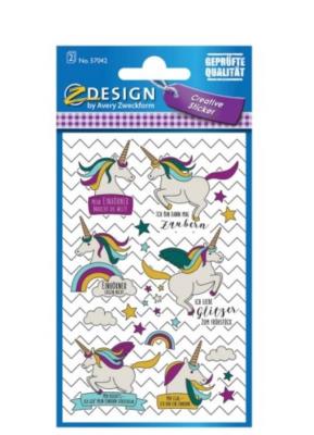 Opakowanie Naklejki papierowe - Jednorożce