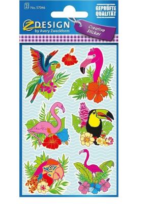 Opakowanie Naklejki papierowe - Ptaki tropikalne