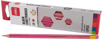 Opakowanie Ołówek 3700 2B drewniany z gumką (12szt) DELI