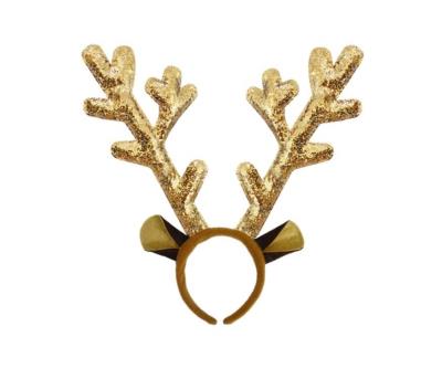 Opakowanie Opaska z rogami renifera złota