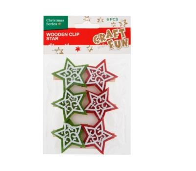 Opakowanie Ozdoba dekoracyjna klamerki gwiazda filcowa 6szt