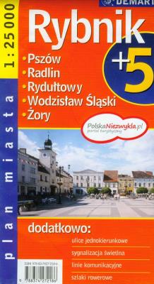 Okładka książki Plan Miasta Rybnik 1:25 000 DEMART