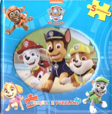 Okładka książki Psi Patrol. Książka z puzzlami - niebieska