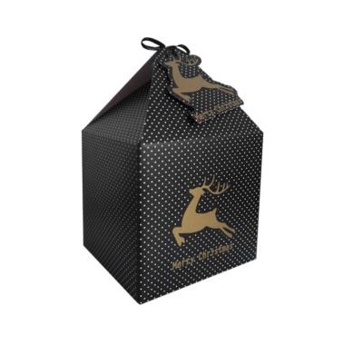 Opakowanie Pudełka składane czarne 11x11 cm 4 sztuki