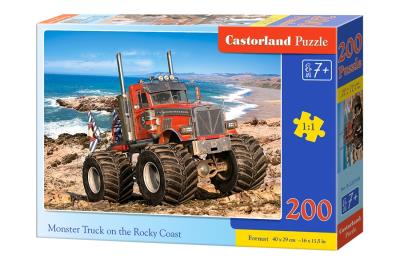 Puzzle 200 el.:Monster Truck o the Rocky Coast/B-222100. Wydawca: Castorland. SmakLiter.pl Opakowanie Puzzle 200 el.:Monster Truck o the Rocky Coast/B-222100