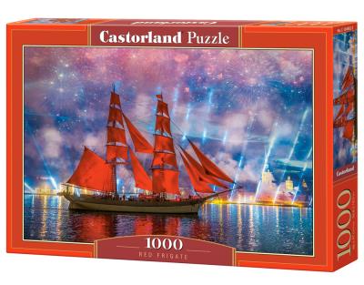Puzzle Red Frigate 1000. Wydawca: Castorland. SmakLiter.pl Opakowanie Puzzle Red Frigate 1000