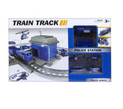 Opakowanie Stacja kolejowa policja z akcesoriami