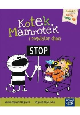 Okładka książki Świerszczyk podejmuje ważny temat. Kotek Mamrotek