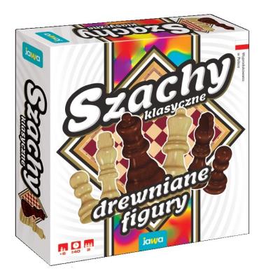 Szachy drewniane JAWA. Wydawca: Jawa. SmakLiter.pl Opakowanie Szachy drewniane JAWA