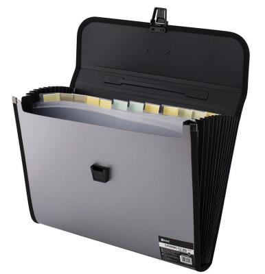 Opakowanie Teczka A4 12 przegródek szara D.RECT