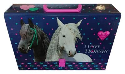 Teczka z rączką gruba Konie. Wydawca: Derform. SmakLiter.pl Opakowanie Teczka z rączką gruba Konie