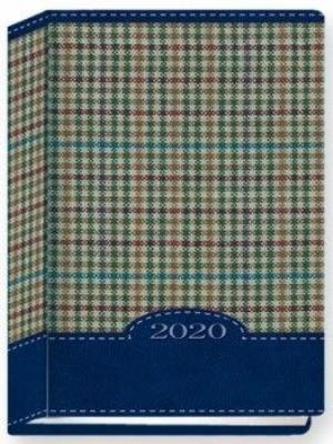 Opakowanie Terminarz 2020 B7 Kolorowy kratka niebieska