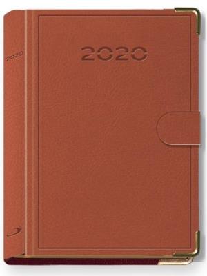 Okładka książki Terminarz 2020 B7 Lux z zapinką brązowy