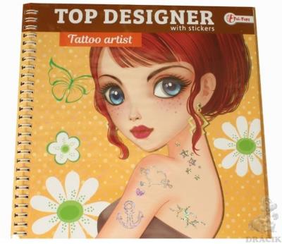 Top Designer Kolorowanka - Projektantka tatuaży. Wydawca: ToiToys. SmakLiter.pl Opakowanie Top Designer Kolorowanka - Projektantka tatuaży