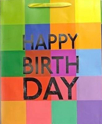 Opakowanie Torebka brokat L Happy Birthday 1322-2