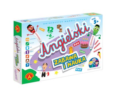 UNIWERSYTET MĄDREJ ZABAWY ANGIELSKI. Wydawca: ALEXANDER GRY. SmakLiter.pl Opakowanie UNIWERSYTET MĄDREJ ZABAWY ANGIELSKI