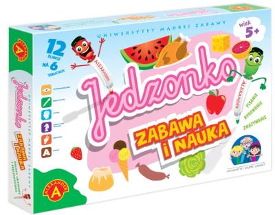 UNIWERSYTET MĄDREJ ZABAWY JEDZONKO. Wydawca: ALEXANDER GRY. SmakLiter.pl Opakowanie UNIWERSYTET MĄDREJ ZABAWY JEDZONKO